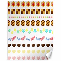 Sunflower Plaid Candy Star Cocolate Love Heart Canvas 12  X 16   by Alisyart