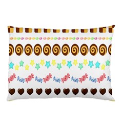 Sunflower Plaid Candy Star Cocolate Love Heart Pillow Case by Alisyart