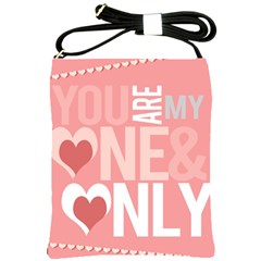 Valentines Day One Only Pink Heart Shoulder Sling Bags