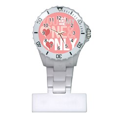 Valentines Day One Only Pink Heart Plastic Nurses Watch