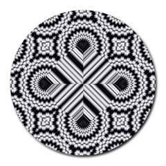 Pattern Tile Seamless Design Round Mousepads by Amaryn4rt