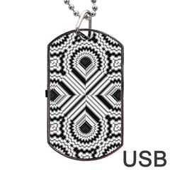 Pattern Tile Seamless Design Dog Tag Usb Flash (one Side)