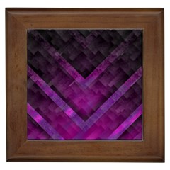 Purple Background Wallpaper Motif Design Framed Tiles by Amaryn4rt