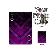 Purple Background Wallpaper Motif Design Playing Cards 54 (mini) 