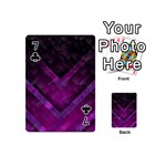 Purple Background Wallpaper Motif Design Playing Cards 54 (Mini)  Front - Club7
