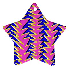 Triangle Pink Blue Ornament (star)