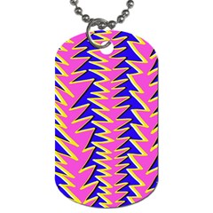 Triangle Pink Blue Dog Tag (two Sides)