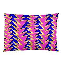 Triangle Pink Blue Pillow Case (two Sides)
