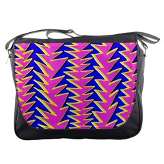 Triangle Pink Blue Messenger Bags