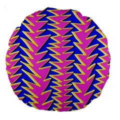 Triangle Pink Blue Large 18  Premium Round Cushions by Alisyart