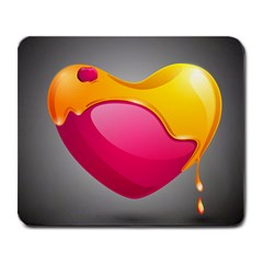 Valentine Heart Having Transparency Effect Pink Yellow Large Mousepads by Alisyart