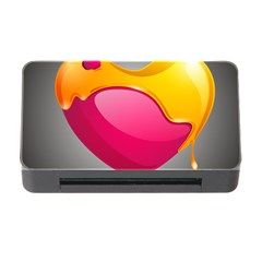 Valentine Heart Having Transparency Effect Pink Yellow Memory Card Reader With Cf