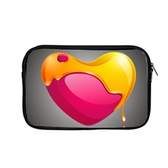 Valentine Heart Having Transparency Effect Pink Yellow Apple Macbook Pro 13  Zipper Case