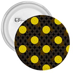 Sunflower Yellow 3  Buttons by Alisyart