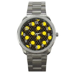 Sunflower Yellow Sport Metal Watch