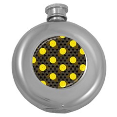 Sunflower Yellow Round Hip Flask (5 Oz) by Alisyart