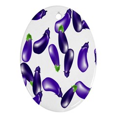 Vegetables Eggplant Purple Ornament (oval) by Alisyart