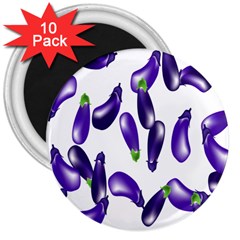 Vegetables Eggplant Purple 3  Magnets (10 Pack) 