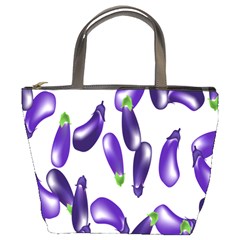 Vegetables Eggplant Purple Bucket Bags