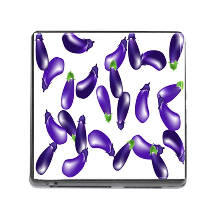 Vegetables Eggplant Purple Memory Card Reader (Square)