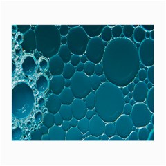 Water Bubble Blue Small Glasses Cloth (2-side) by Alisyart