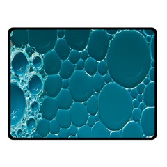 Water Bubble Blue Fleece Blanket (small)