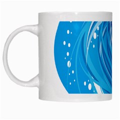 Water Round Blue White Mugs