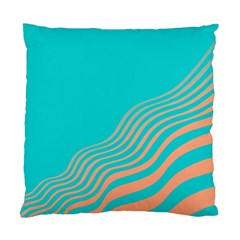 Water Waves Blue Orange Standard Cushion Case (two Sides)