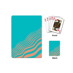 Water Waves Blue Orange Playing Cards (mini) 