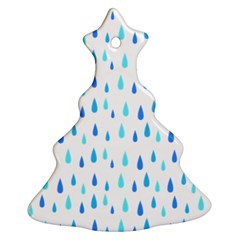 Water Rain Blue Ornament (christmas Tree) 