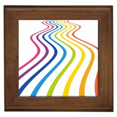 Wave Rainbow Framed Tiles