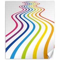 Wave Rainbow Canvas 20  X 24   by Alisyart