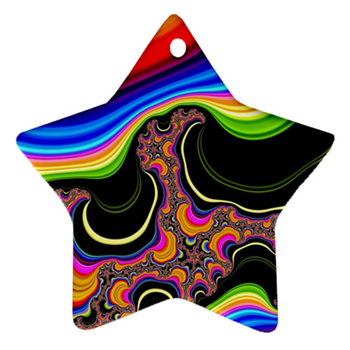 Wave Color Star Ornament (Two Sides)