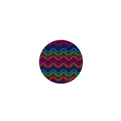 Wave Chevron Rainbow Color 1  Mini Magnets