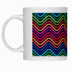 Wave Chevron Rainbow Color White Mugs by Alisyart