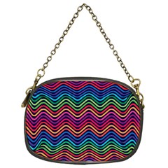 Wave Chevron Rainbow Color Chain Purses (one Side) 