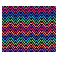 Wave Chevron Rainbow Color Double Sided Flano Blanket (small)  by Alisyart