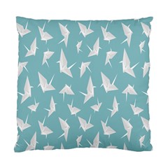 Origamim Paper Bird Blue Fly Standard Cushion Case (two Sides)