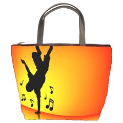 Breakdancer Dancing Orange Bucket Bags
