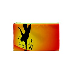 Breakdancer Dancing Orange Cosmetic Bag (xs) by Alisyart