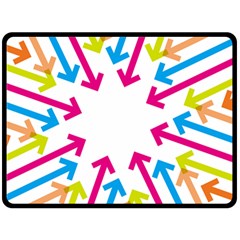 Arrows Pink Blue Orange Green Fleece Blanket (large) 