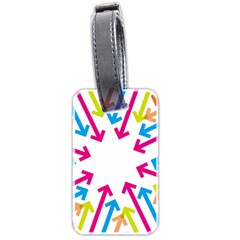 Arrows Pink Blue Orange Green Luggage Tags (two Sides)