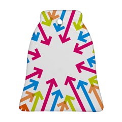 Arrows Pink Blue Orange Green Ornament (bell)