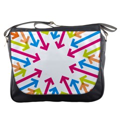 Arrows Pink Blue Orange Green Messenger Bags