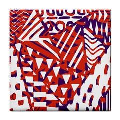 Bright  Memphis Purple Triangle Tile Coasters by Alisyart