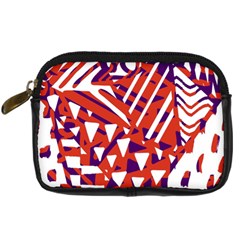 Bright  Memphis Purple Triangle Digital Camera Cases