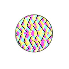 Bright Zig Zag Scribble Yellow Pink Hat Clip Ball Marker (4 Pack) by Alisyart