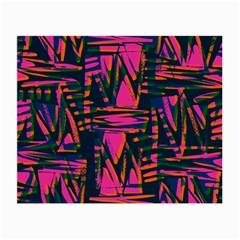 Bright Zig Zag Scribble Pink Green Small Glasses Cloth (2-side) by Alisyart