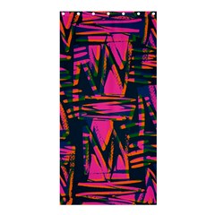 Bright Zig Zag Scribble Pink Green Shower Curtain 36  X 72  (stall) 