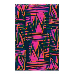 Bright Zig Zag Scribble Pink Green Shower Curtain 48  X 72  (small) 